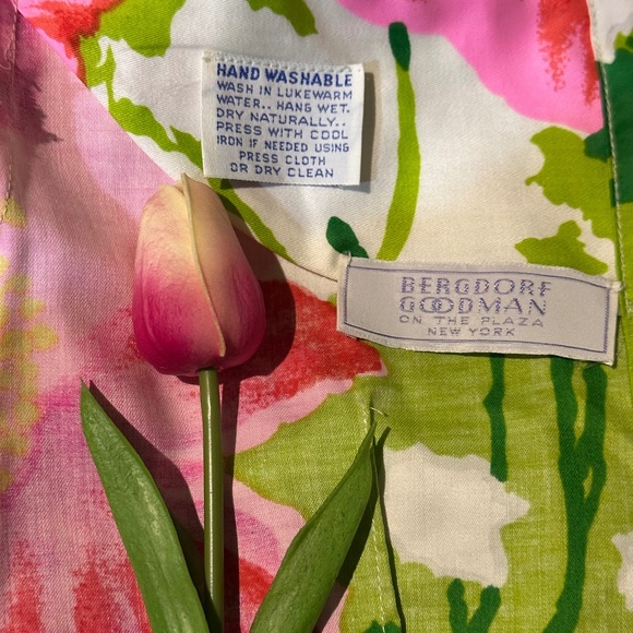 Englantine Rose Floral Print Long Gown / Maxi Dress by Bergdorf Goodman -  S - Picture 14 of 16